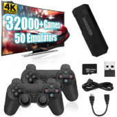 Retro 4K HDMI Game Stick – 30K+ Games with 2 Wireless Controllers