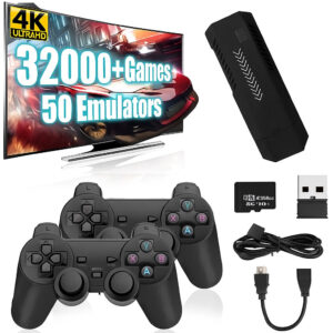 Retro 4K HDMI Game Stick – 30K+ Games with 2 Wireless Controllers